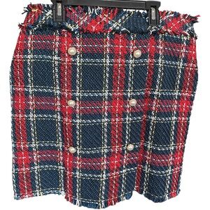 NWOT Pink Lily Plaid Skirt